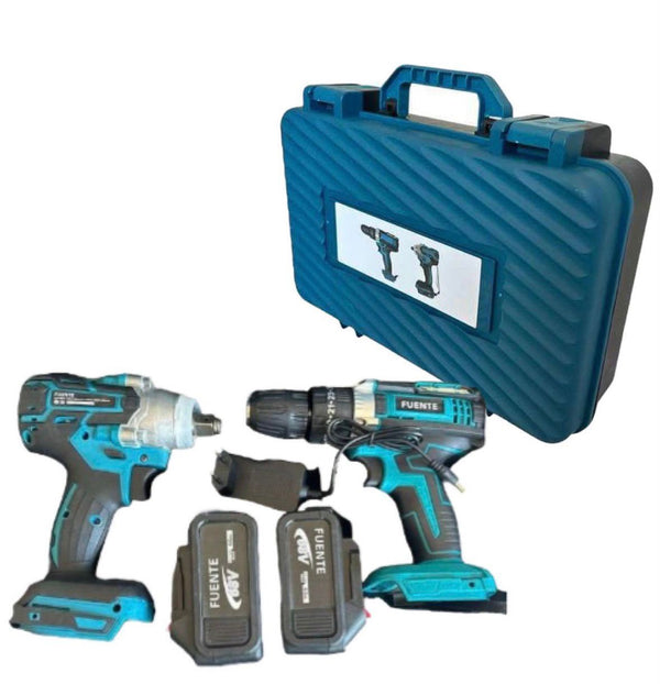 Smart Basics 2-Piece Cordless Hammer-Drill & Impact Wrench Set