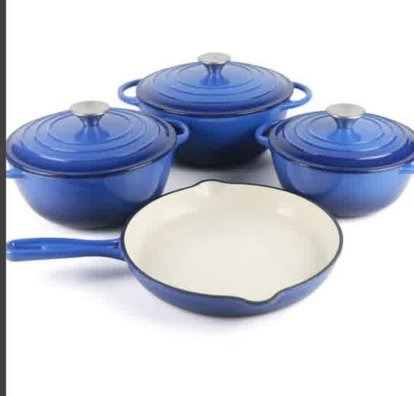 Smart Basics 7-Piece Cast Iron Pots & Skillet Bundle