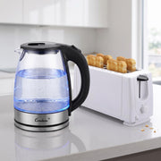 Smart Basics Glass Kettle & 4-Slice Toaster Bundle