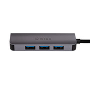 Smart Basics WINX Ergo Home Office Bundle | WINX Foldable Laptop Stand, Essential Wireless Mouse, and 4-Port USB Hub Bundle
