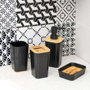 Smart Basics 4-Piece Bamboo & Polyresin Bathroom