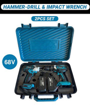 Smart Basics 2-Piece Cordless Hammer-Drill & Impact Wrench Set
