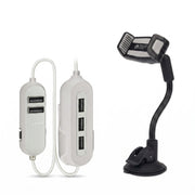 Smart Basics Family Road Trip Car Bundle | Whizzy 5-Port Car Charger and Manhattan Car Mount Bundle