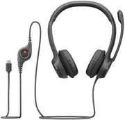 Smart Basics Logitech Workstation Essentials Bundle | Logitech MK120 Keyboard/Mouse Combo and H390 USB-C Headset Bundle