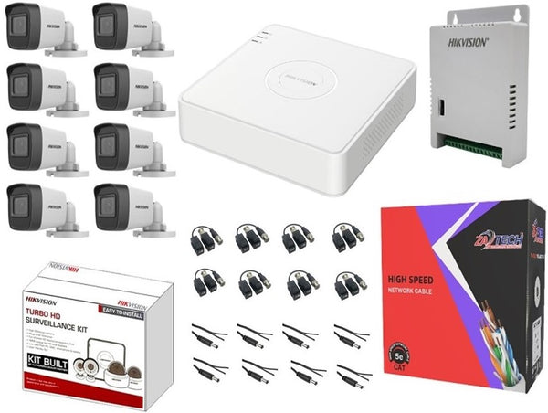 Hikvision 8 Channel 1080p CCTV Bundle| 2MP Bullet Cameras