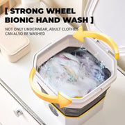 Smart Basics Foldable Mini Washer & Laundry Basket Bundle