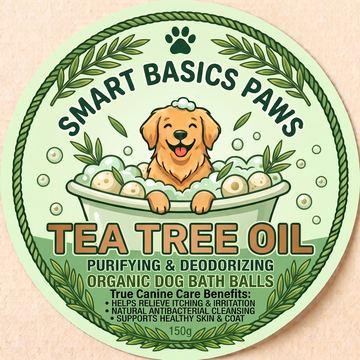 Tea Tree Oil soap-ball label